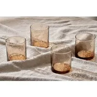 Yala Hammered Tumbler Set of 4 - Mauve, Recycled Glass alternate view