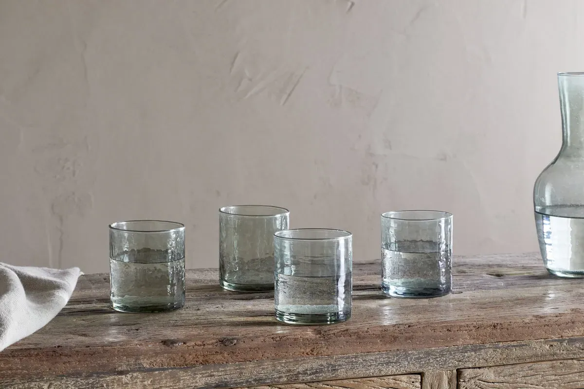 Yala Hammered Tumbler Set of 4 - Sage Green, Glass image