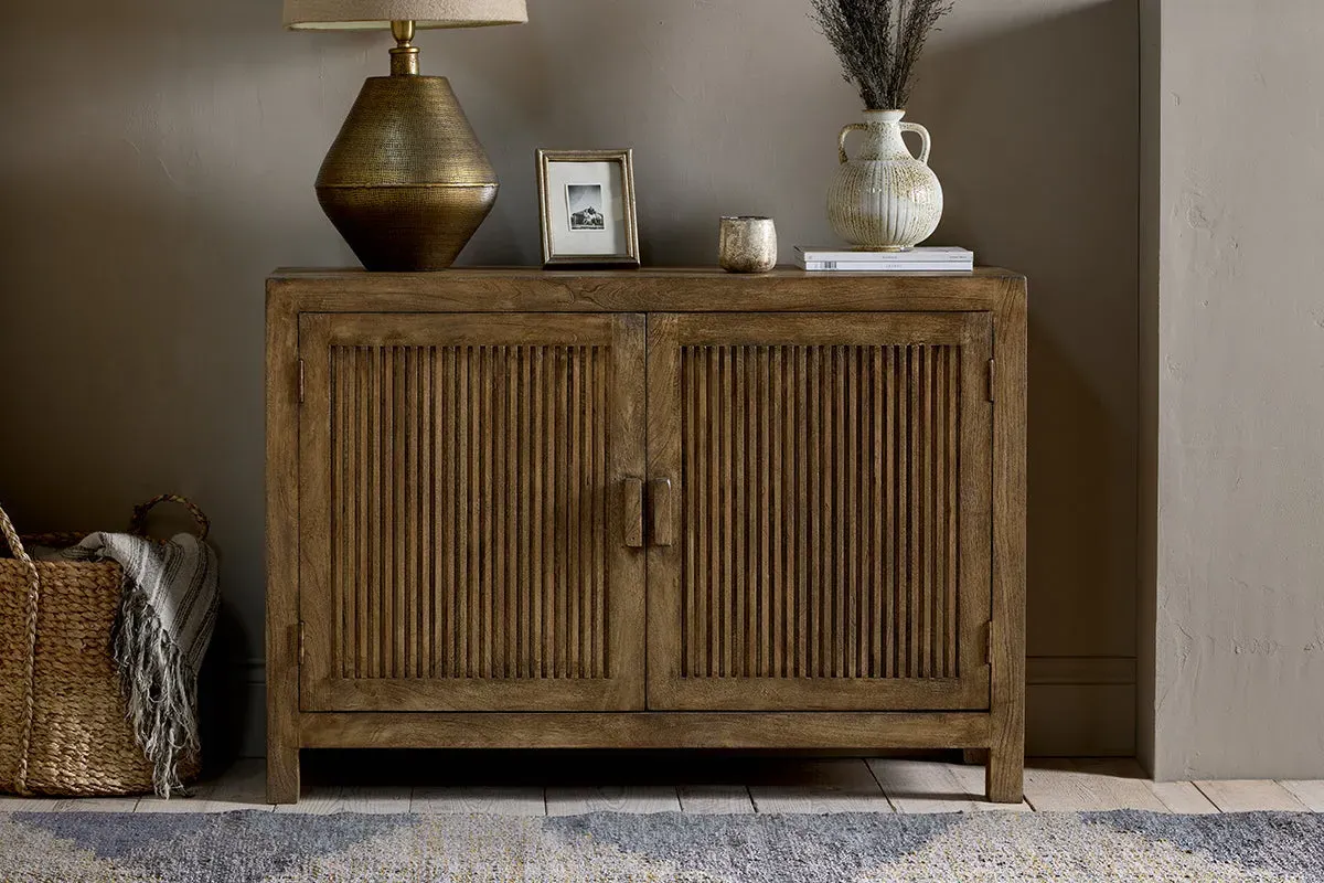 Yasha Reeded Sideboard - Natural, Mango Wood image