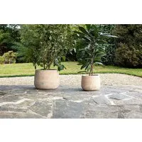 Zadie Etched Ceramic Planters Set of 2 - Neutral alternate view
