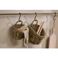 Zawar Rattan Hanging Baskets Set of 2 - Natural