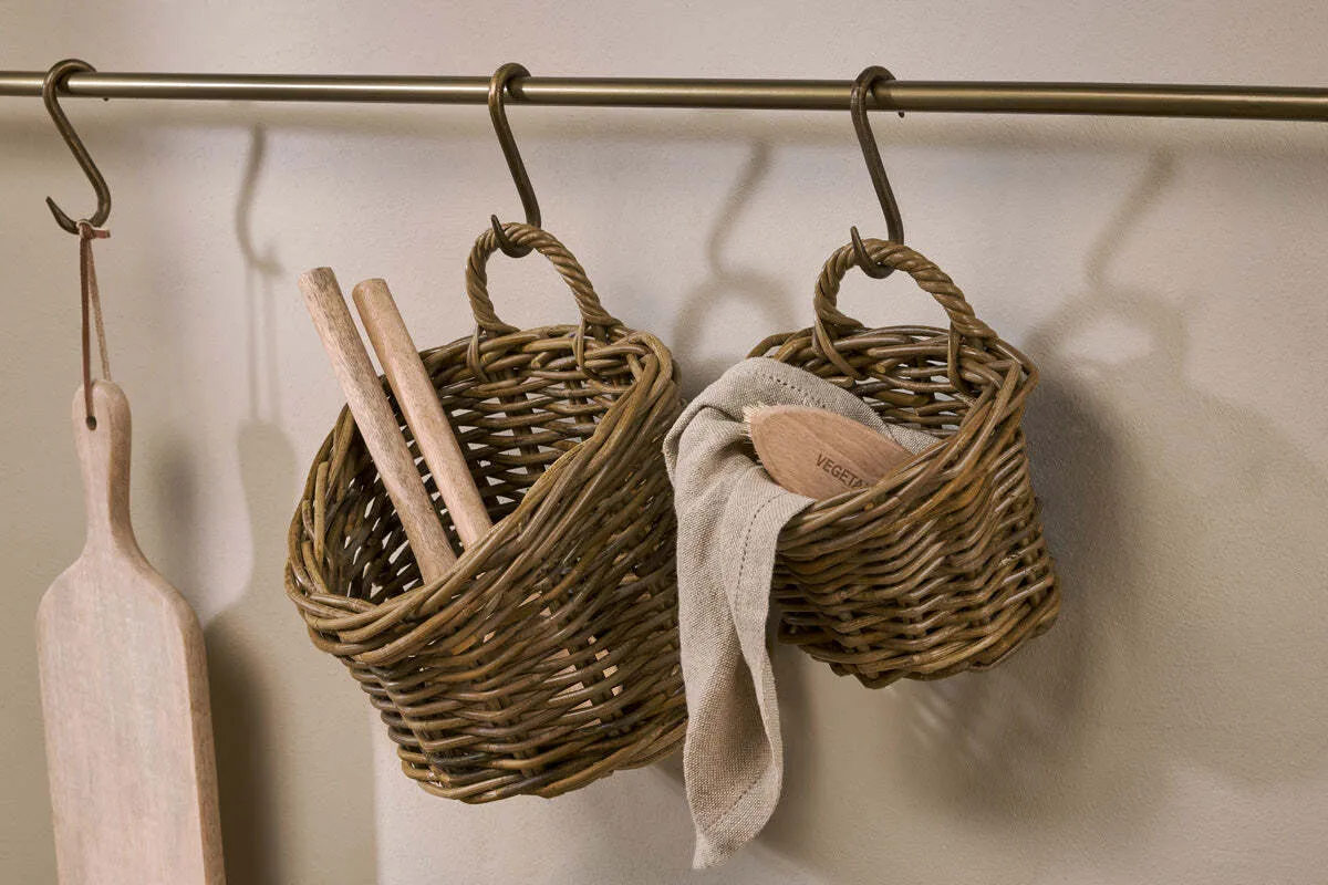Zawar Set of 2 Hanging Baskets - Natural, Rattan product