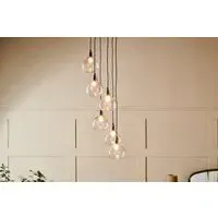 Ziva Statement Recycled Glass Cluster Pendant - Clear