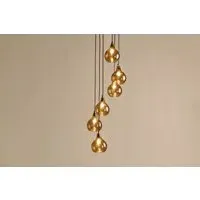 Ziva Statement Recycled Glass Cluster Pendant - Tonal Red