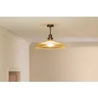 Zowie Large Recycled Glass Ceiling Light - Antique Brass