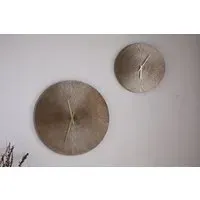 Zuwena Large Etched Wall Clock - Antique Brass