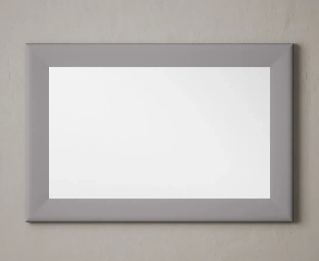90cm Wall Mirror - Light Grey, Solid Wood product