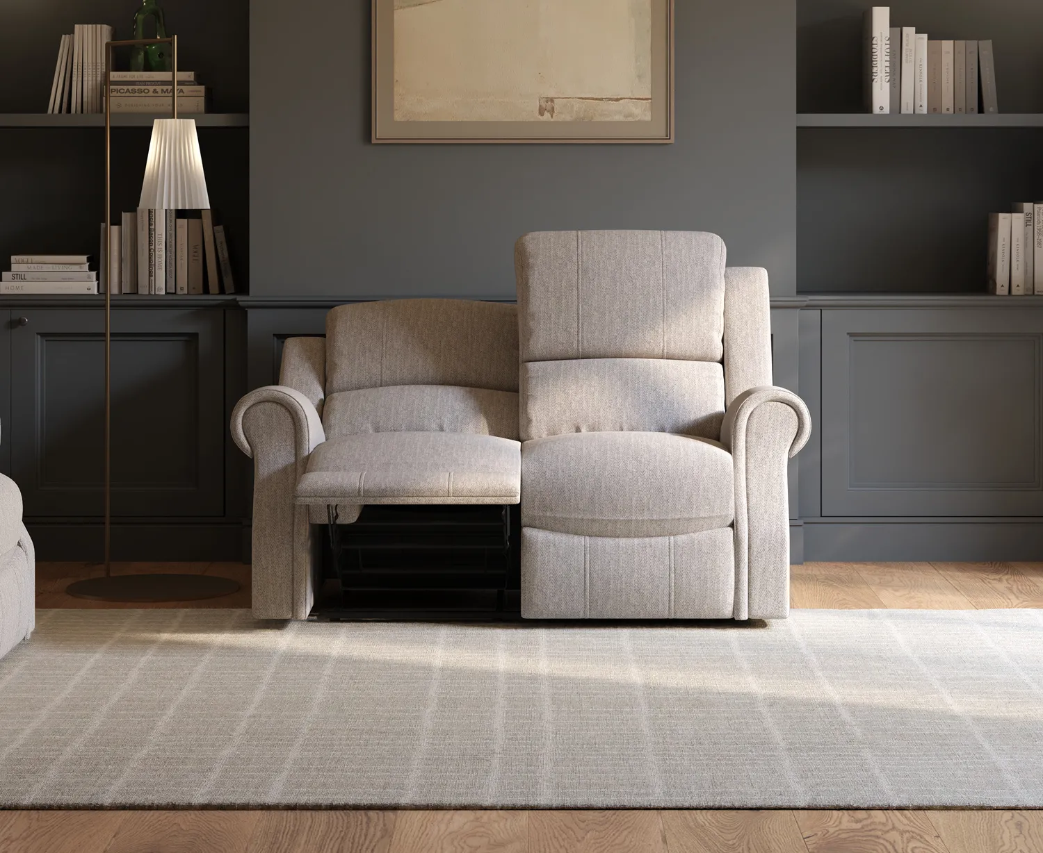 Aldbourne 2-Seater Reclining Sofa - Silver, Fabric product