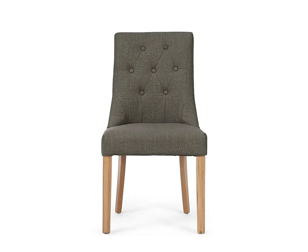 Beatrix Set of 2 Dining Chairs - Grey, Fabric product