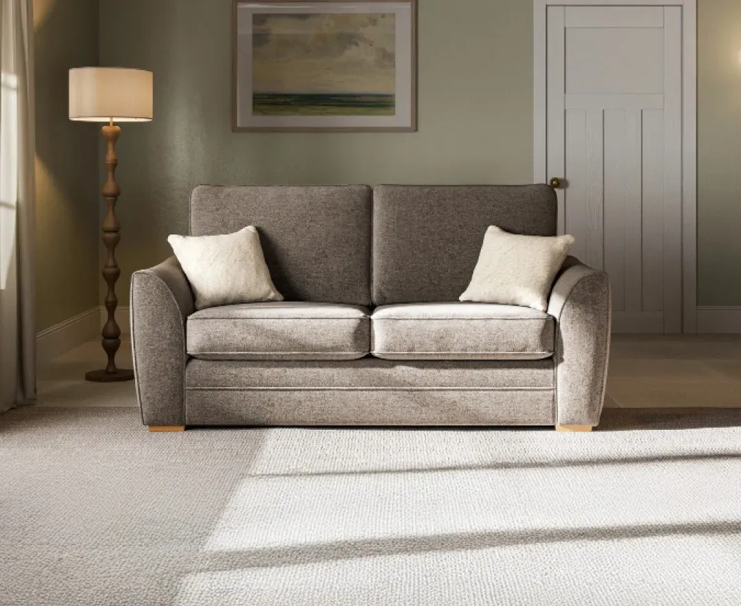 Bella 2-Seater Sofa with Teardrop Arms - Mocha, Fabric product