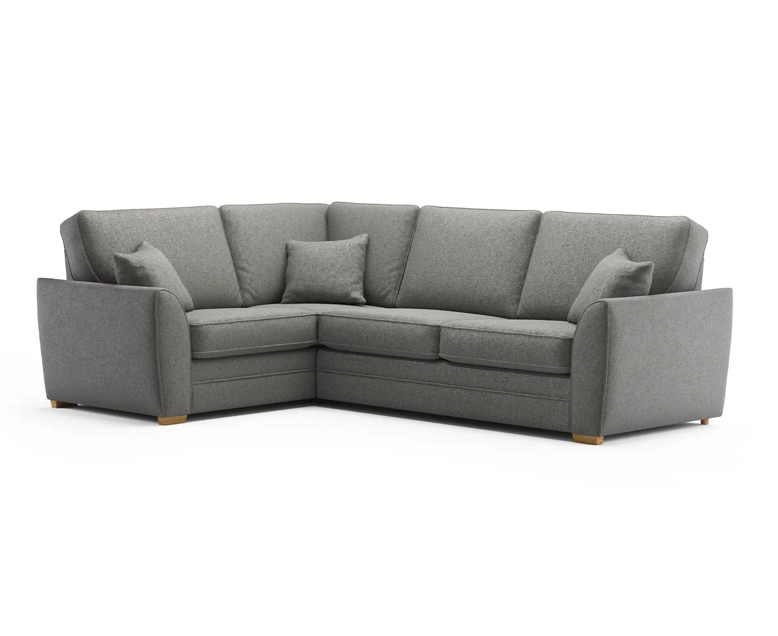 Bella Large Right Hand Facing Corner Sofa - Grey, Fabric product
