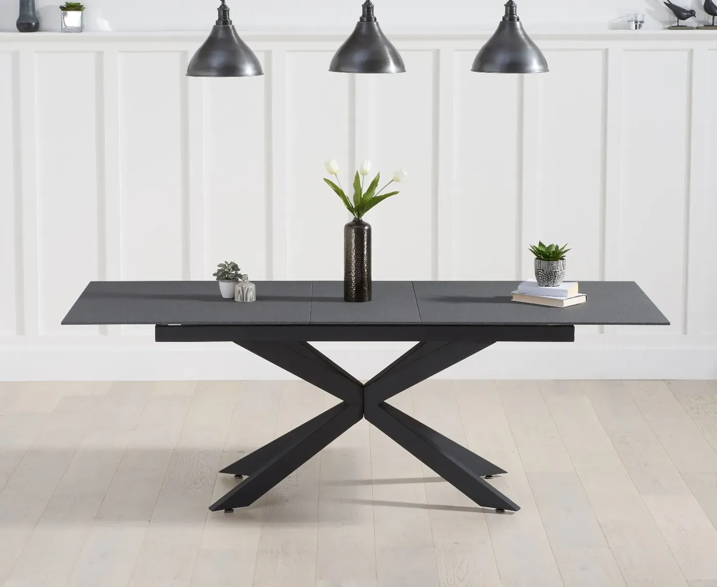 Boston Extendable Dining Table - Grey, Ceramic product