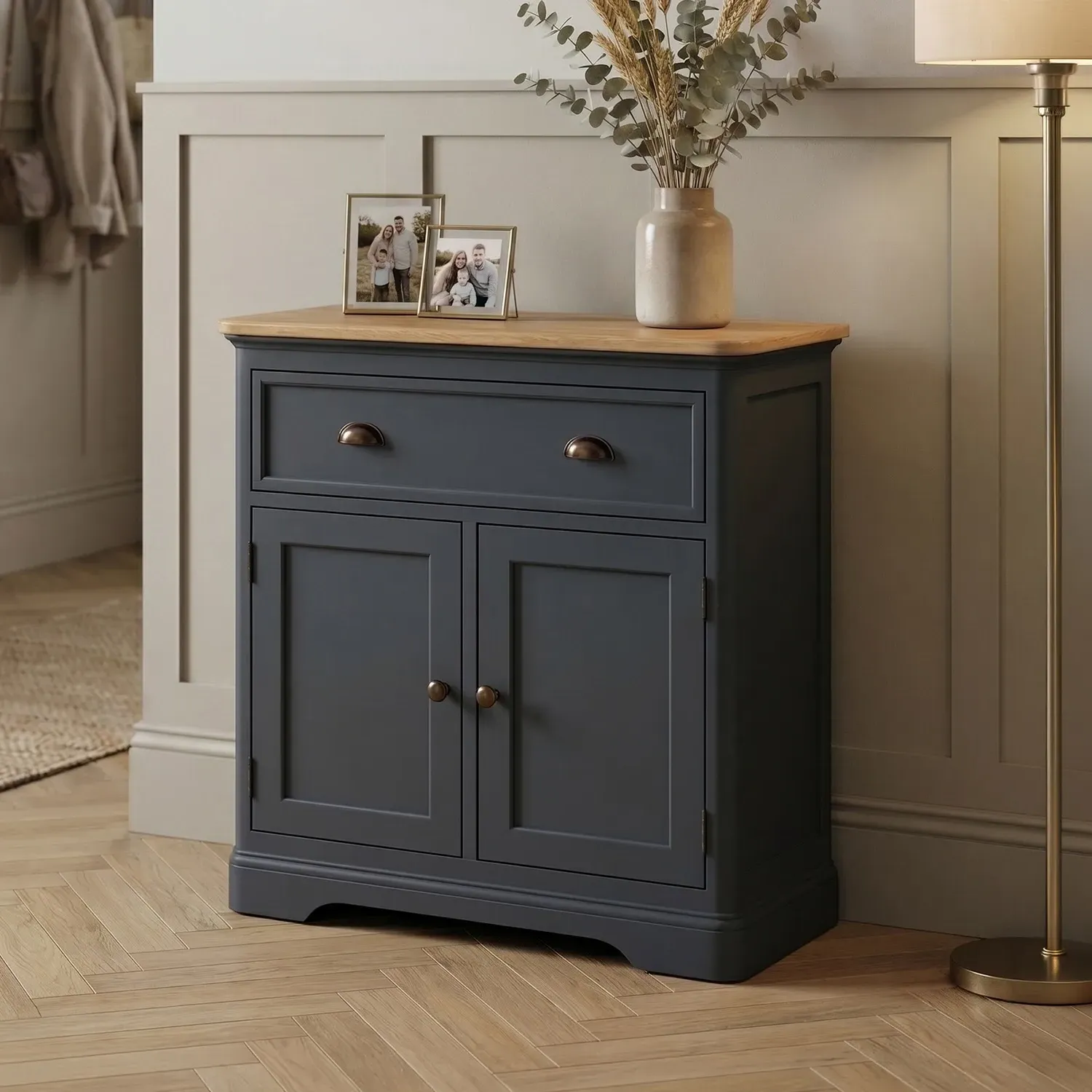 Bridstow Hallway Sideboard - Blue, Solid Oak product