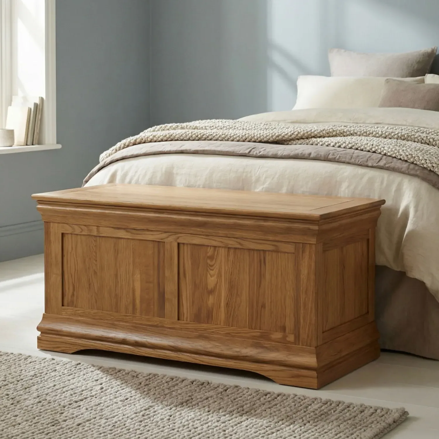 Burford Blanket Box - Rustic, Solid Oak product