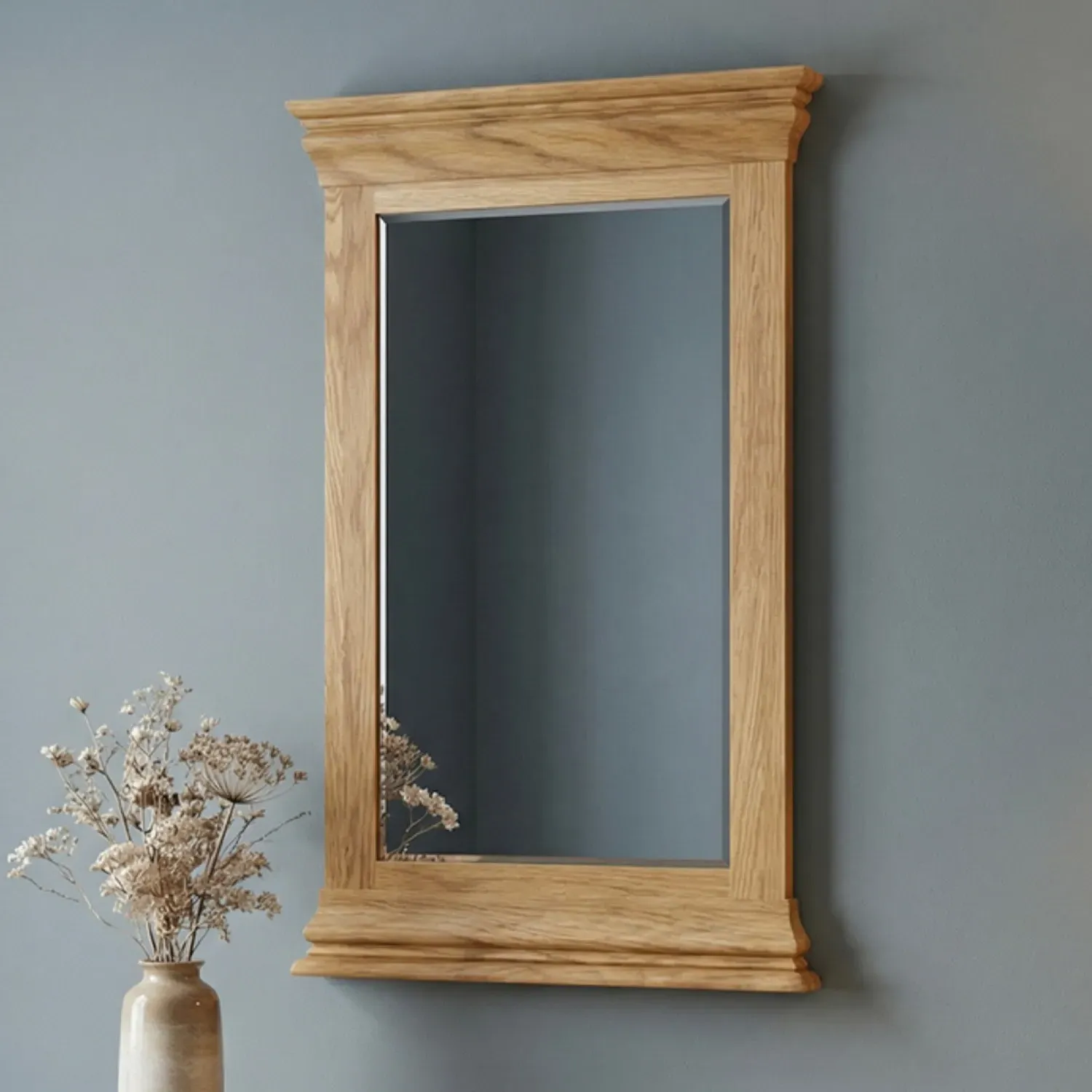 Burford Large Mirror - Rustic, Solid Oak product