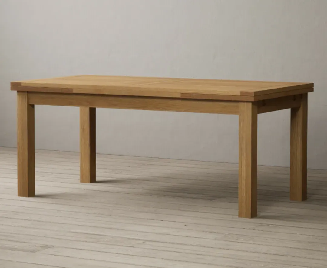 Buxton Extendable Dining Table & 6 Brown Scroll Back Chairs - Oak product