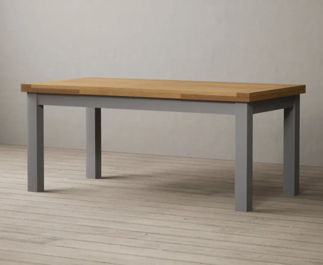 Buxton Extendable Dining Table - Grey, Solid Oak product