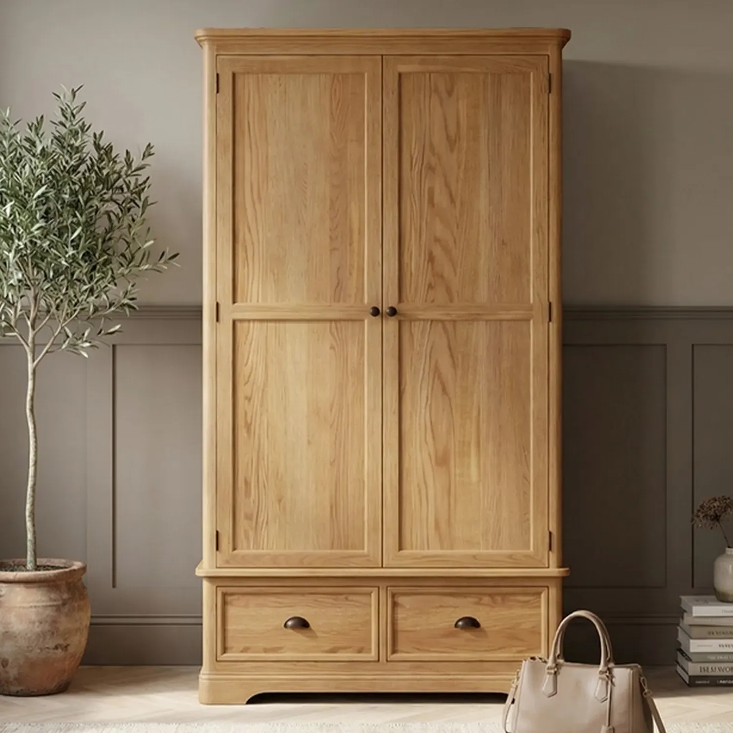 Cambridge Double Wardrobe - Oak, Solid Oak product