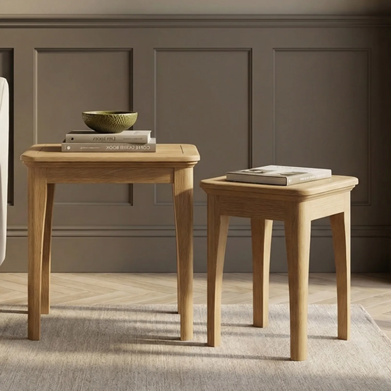 Cambridge Nest of Tables - Oak, Solid Oak product