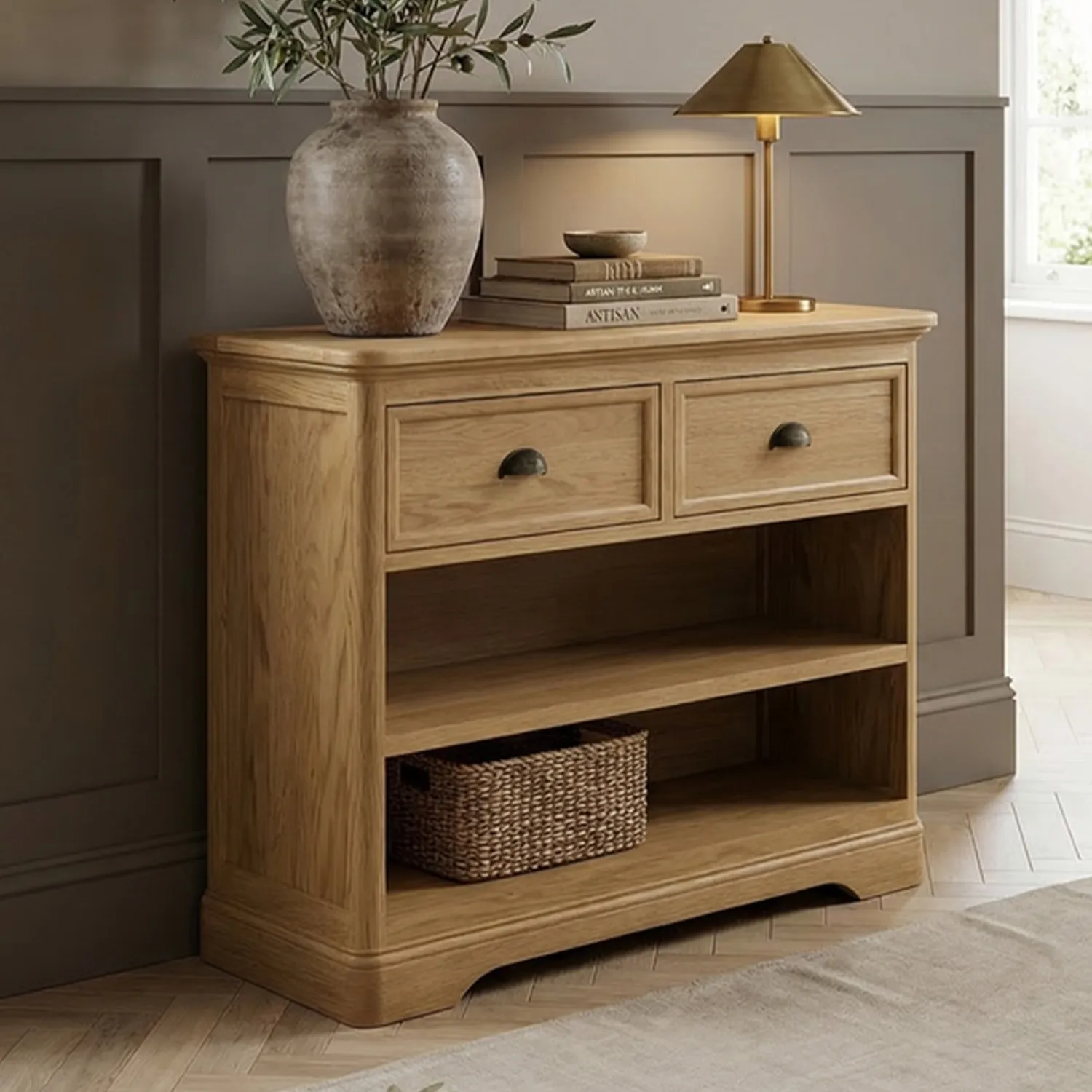 Cambridge Storage Console Table - Oak product