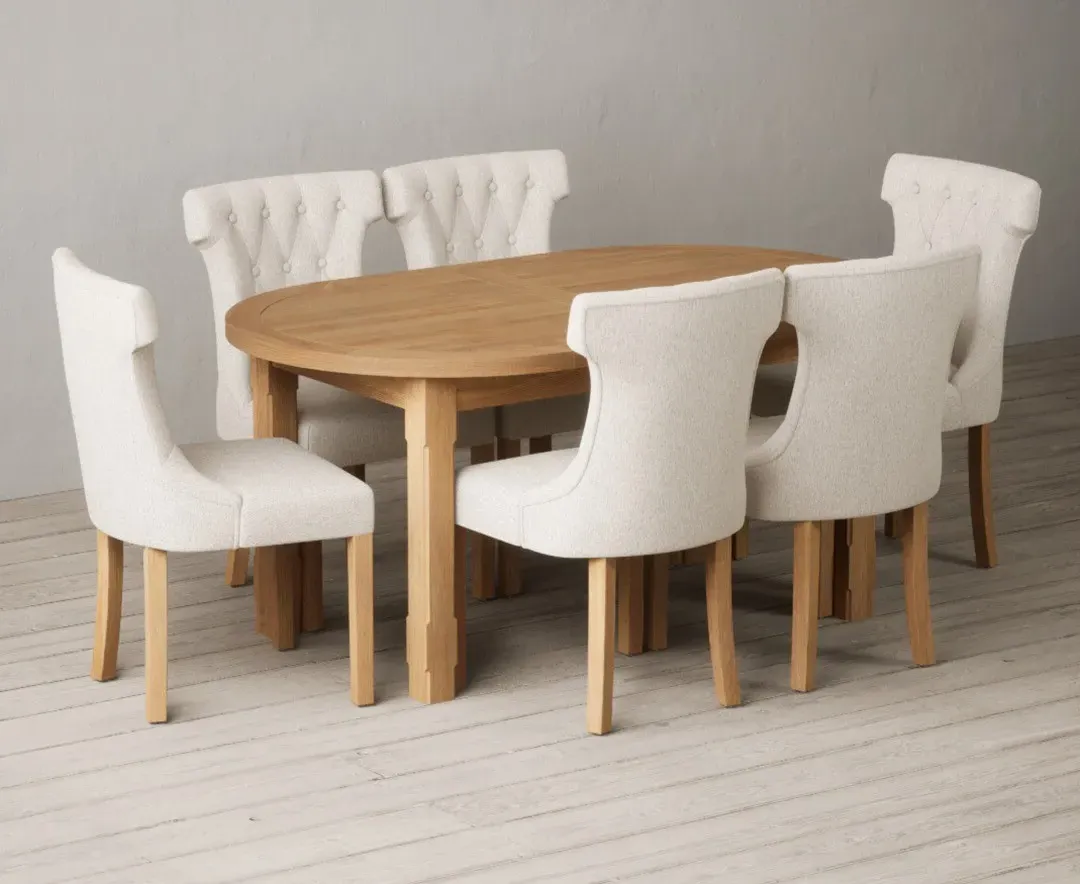 Caversham Oval Extendable Dining Table & 6 Clara Chairs - Oak product