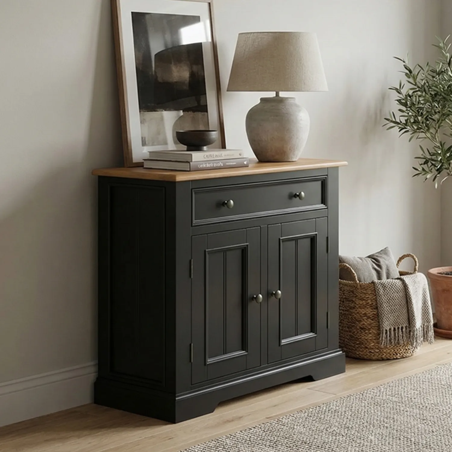 Charlton Hallway Sideboard - Black, Oak product