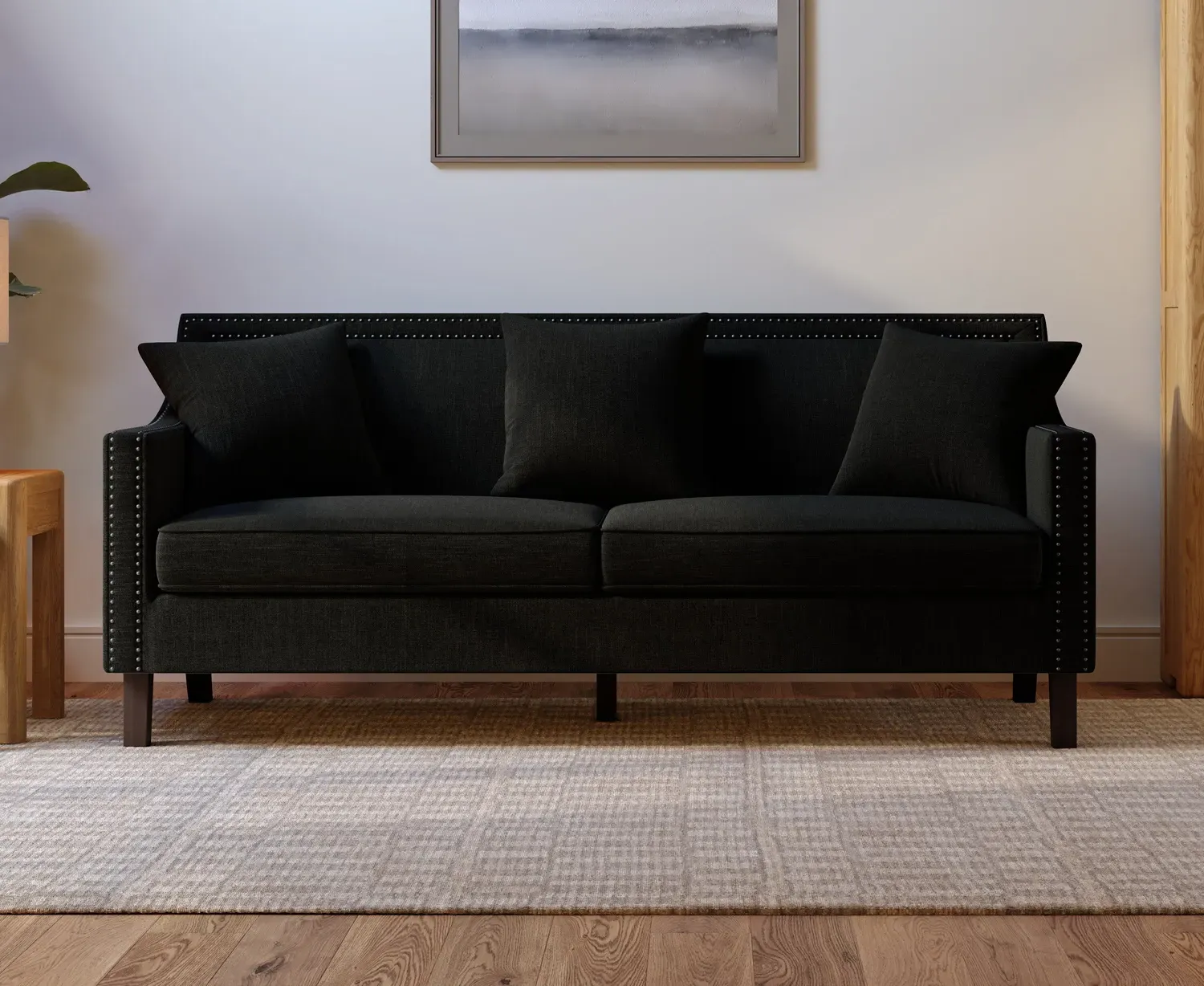Chartwell 3-Seater Sofa - Black, Linen product