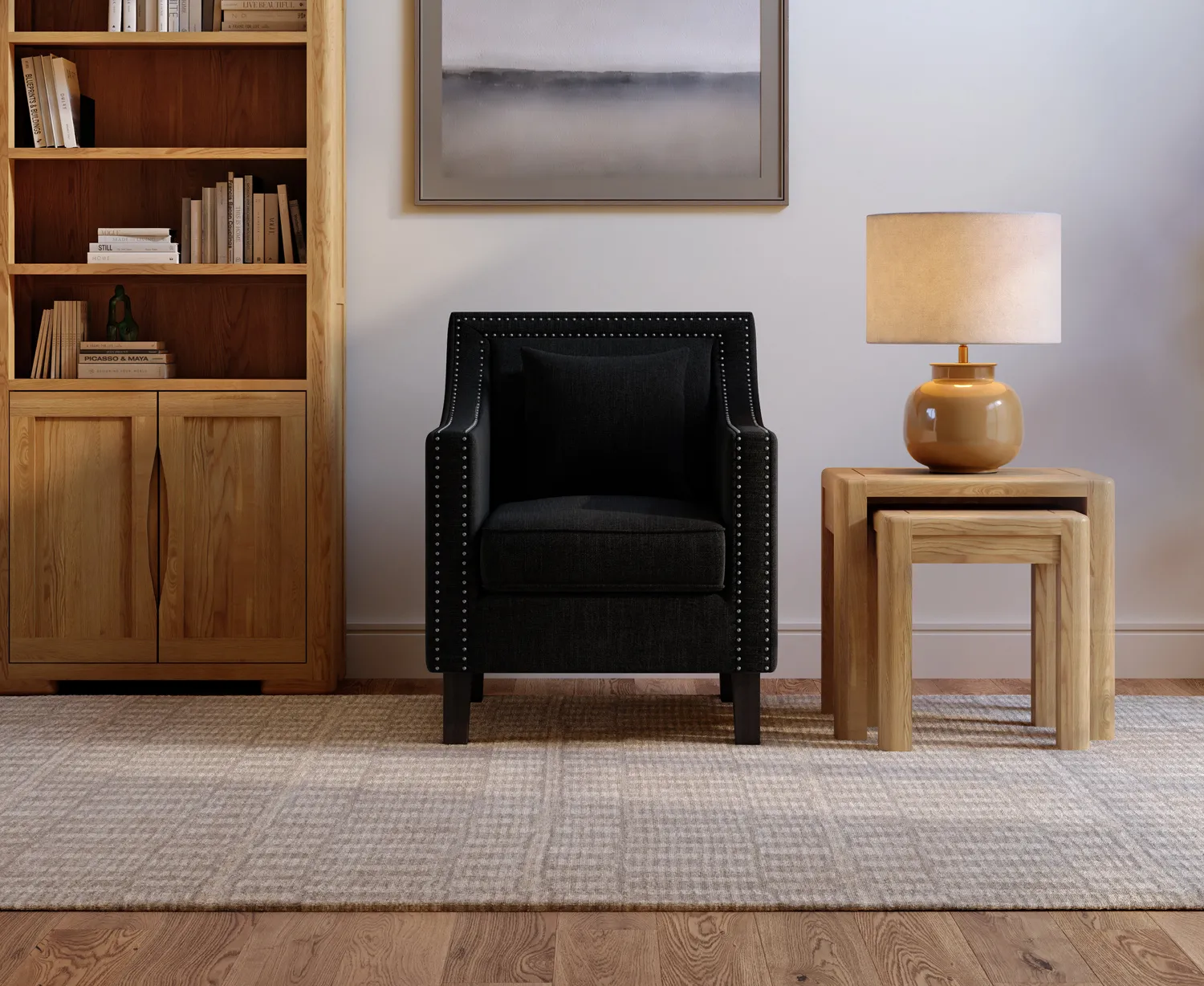 Chartwell Armchair - Black, Linen product
