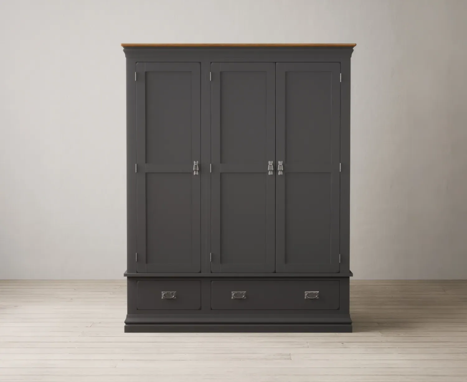 Charwood Triple Wardrobe - Charcoal, Oak product