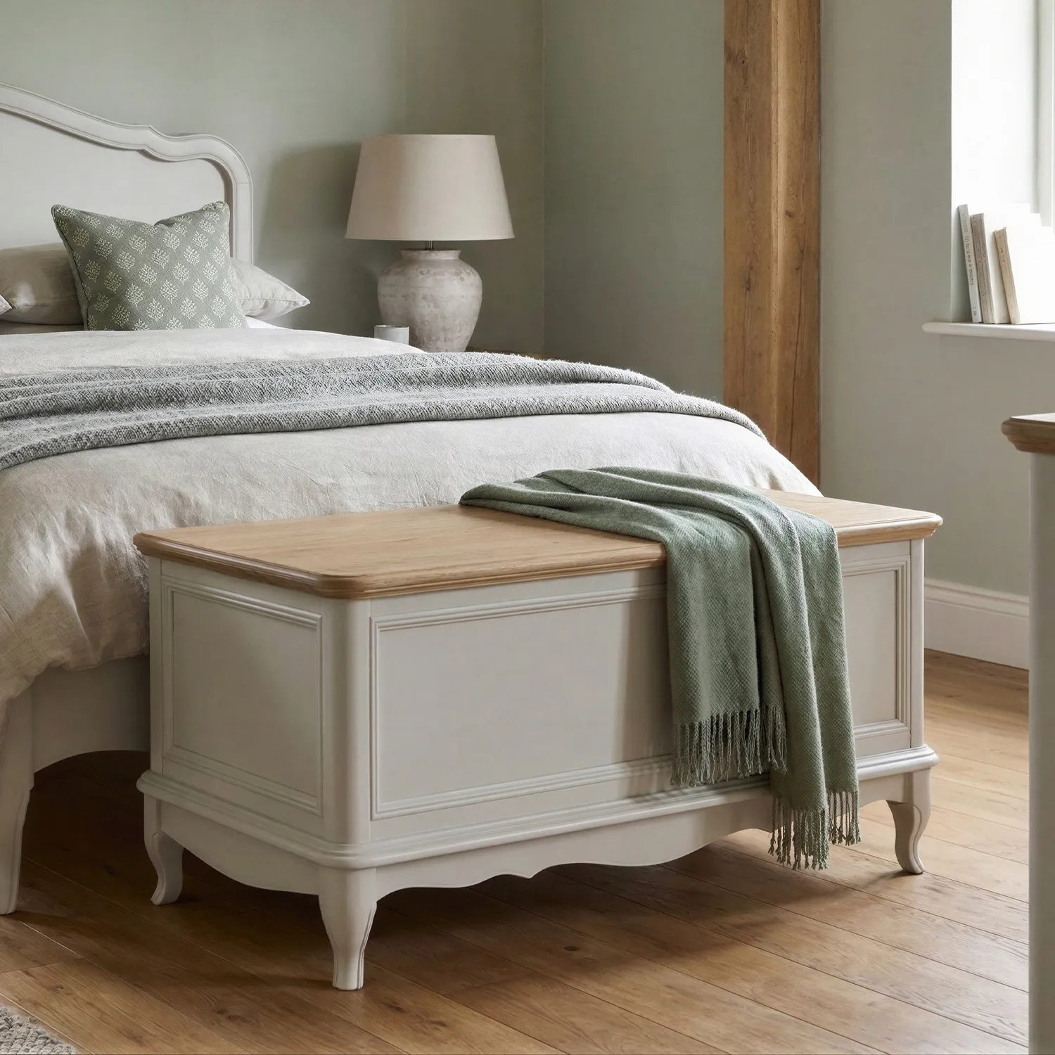 Chateau Blanket Box - White, Oak product