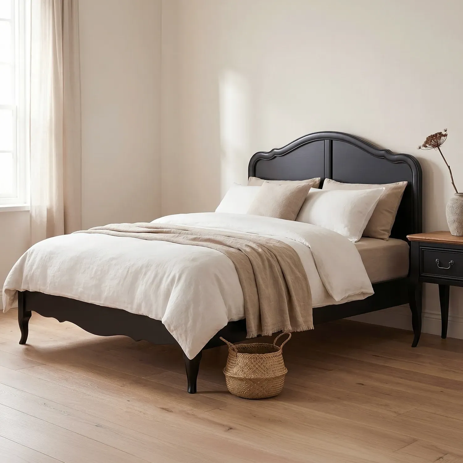 Chateau Noir Double Bed Frame - Black, Oak product