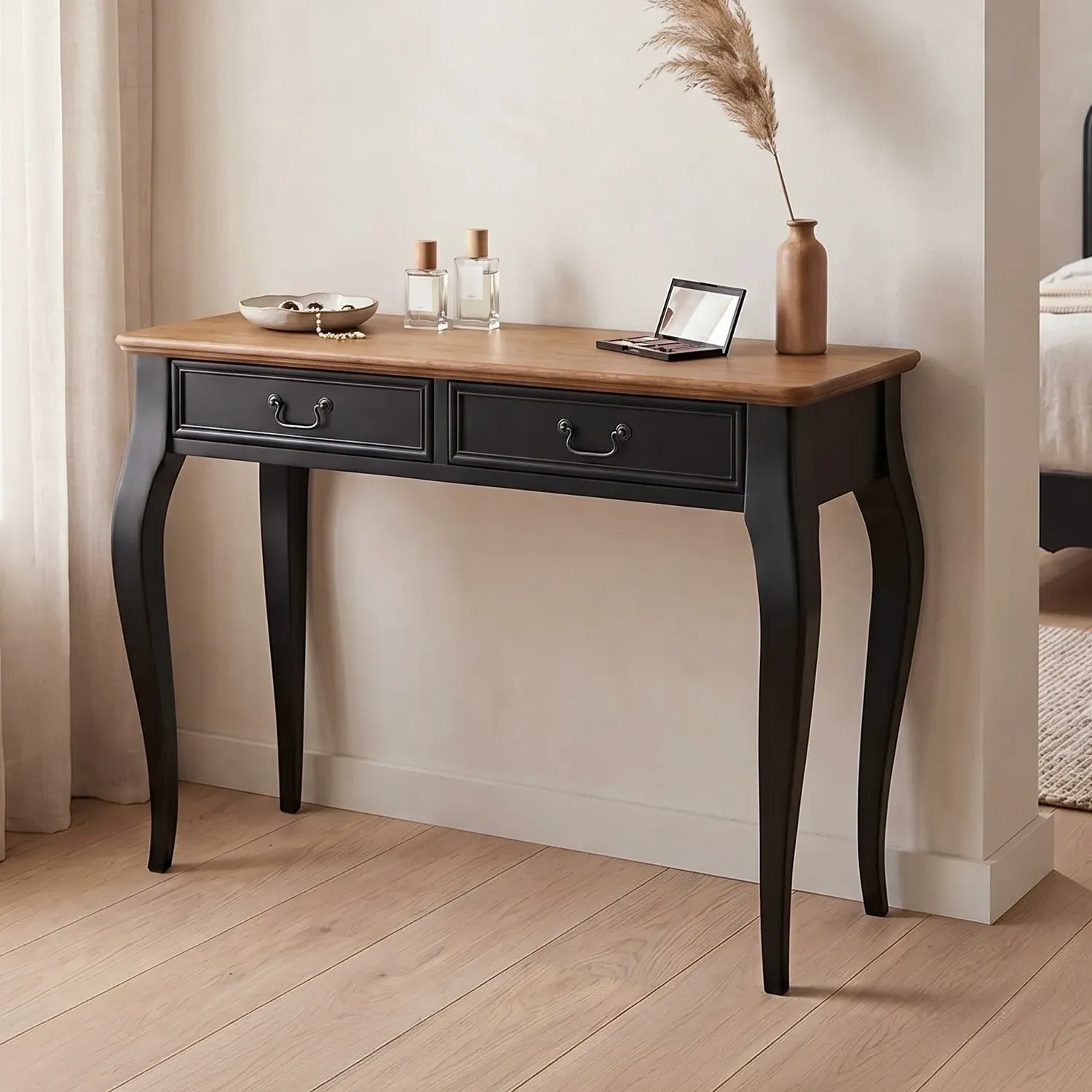 Chateau Noir Dressing Table - Black, Oak product