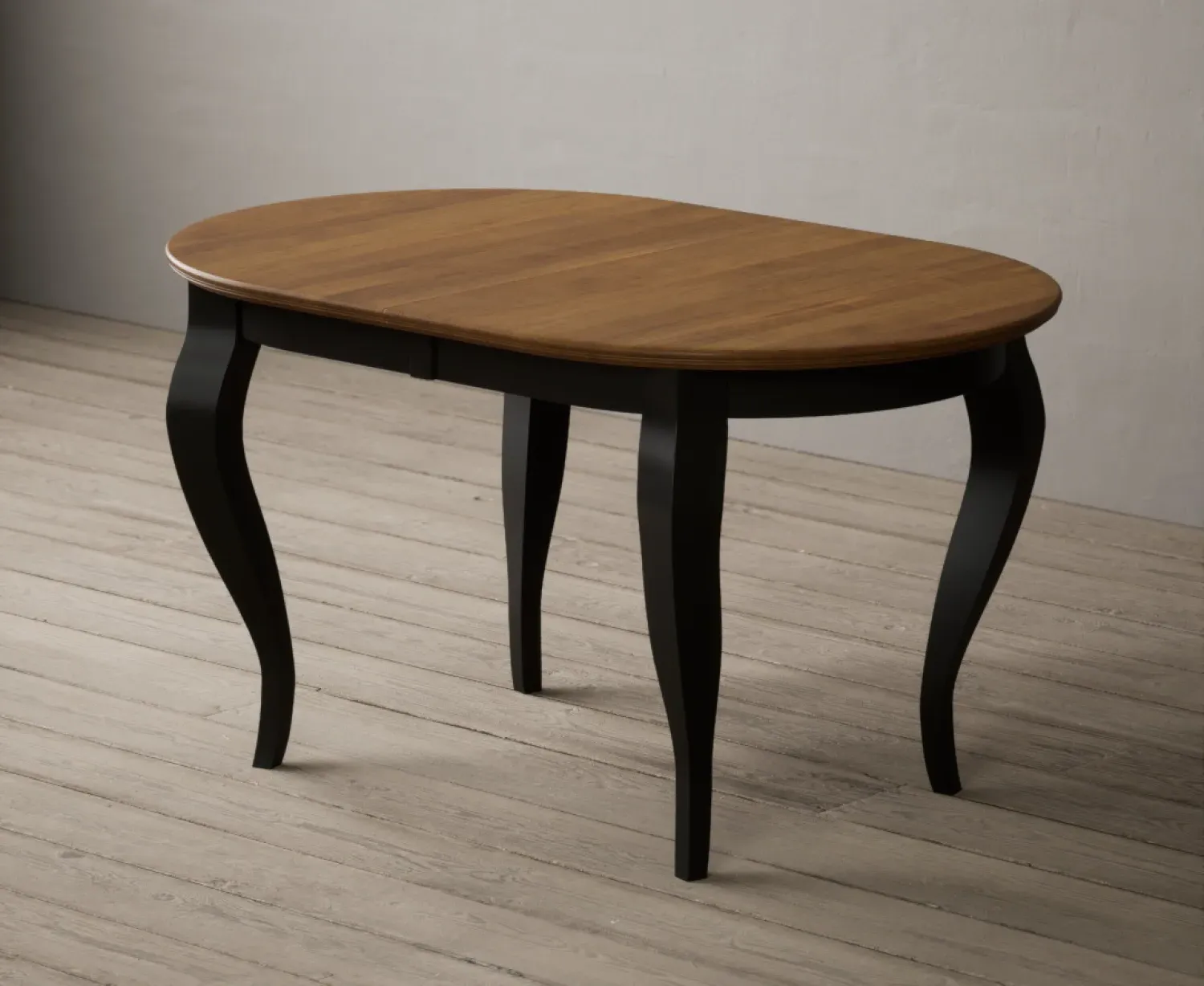 Chateau Noir Oval Dining Table Extendable - Black, Oak product