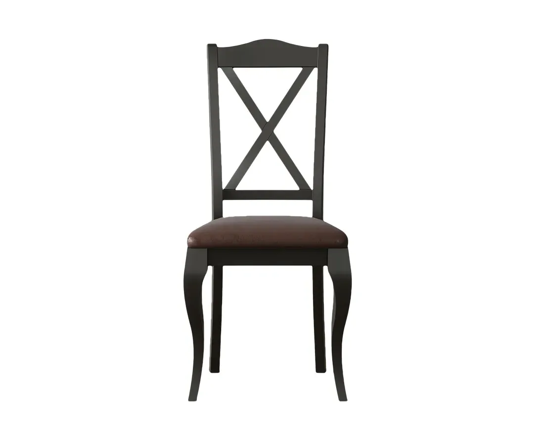 Chateau Noir Set of 2 Dining Chairs - Black, Solid Hardwood product