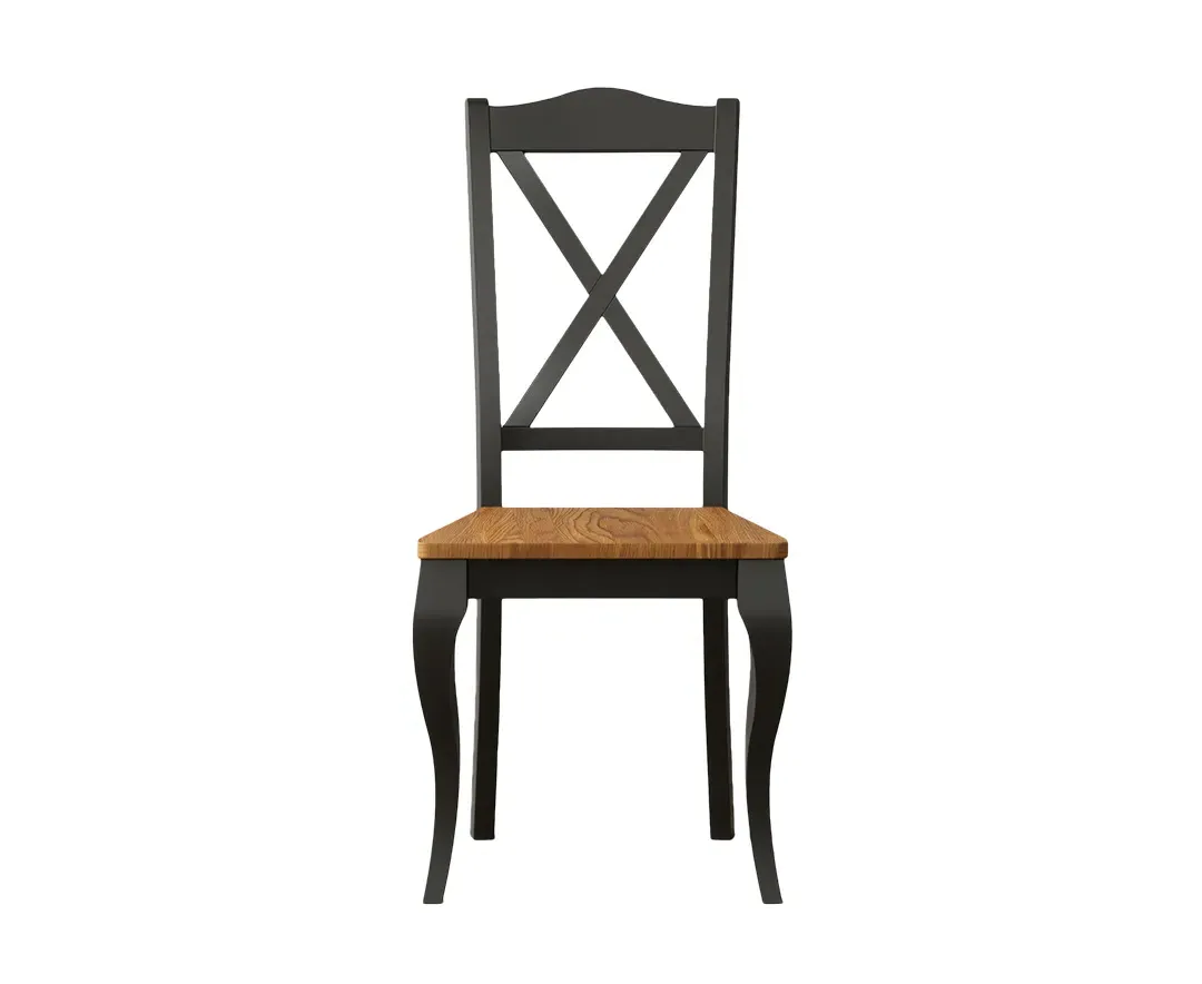 Chateau Noir Set of 2 Dining Chairs - Black, Solid Hardwood product