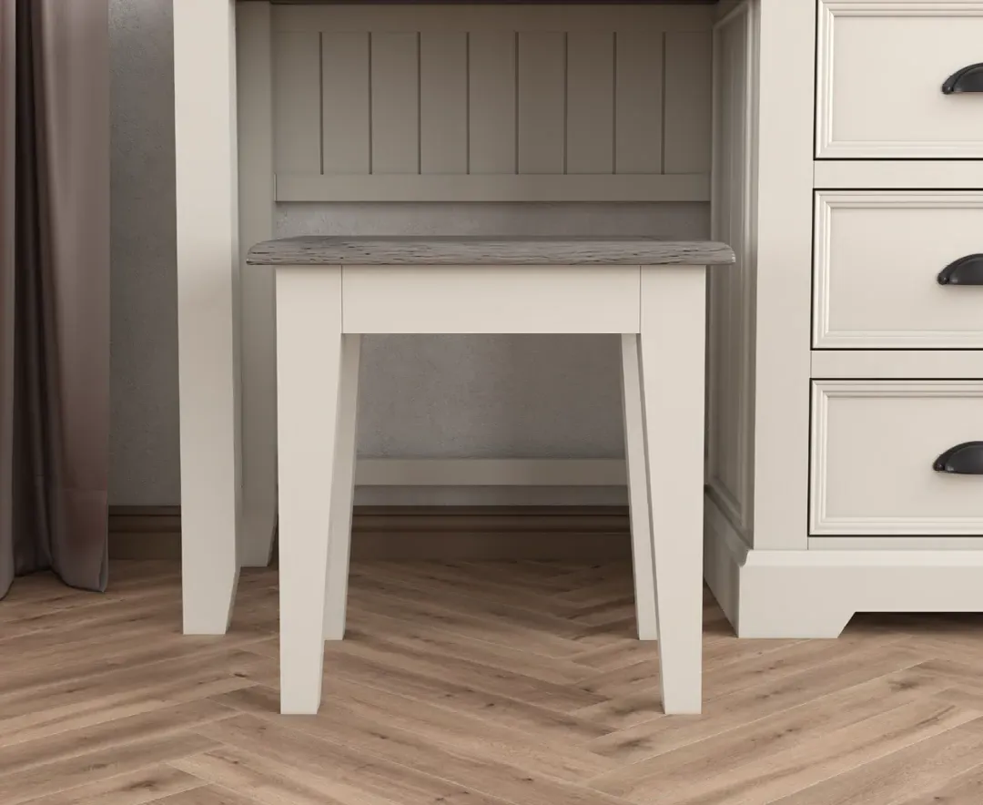 Dartmouth Dressing Stool - White, Oak product