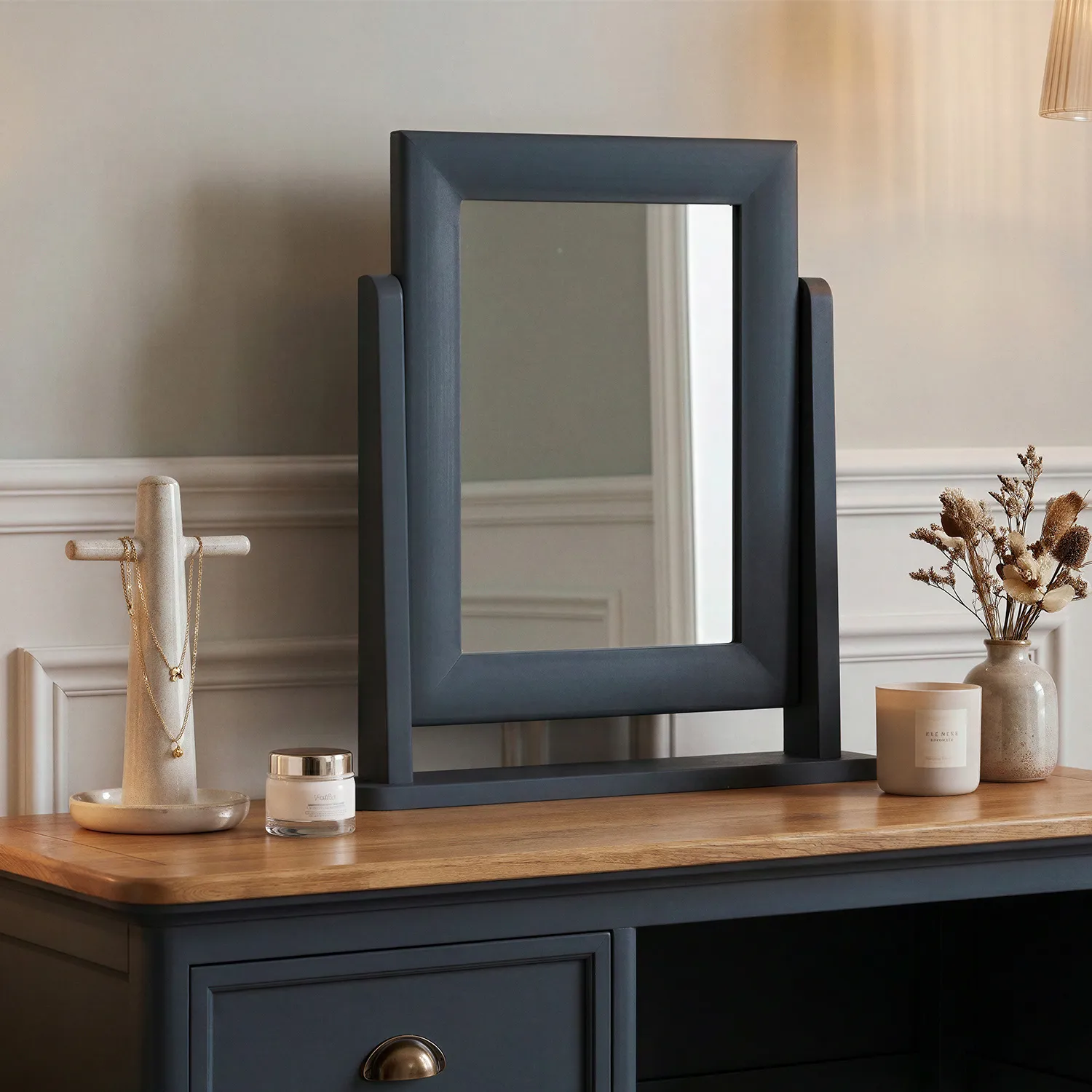 Dressing Table Mirror - Blue, Solid Wood product