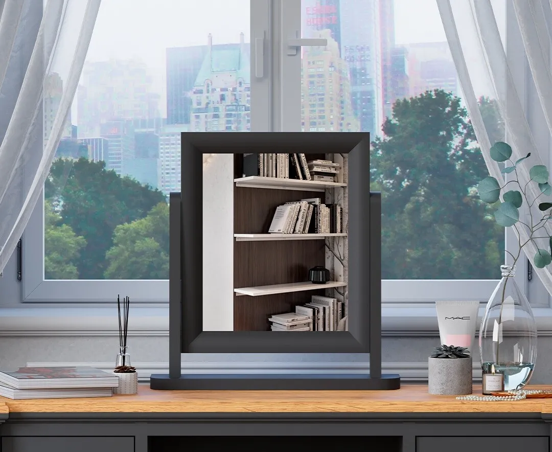 Dressing Table Mirror - Charcoal, Solid Hardwood product