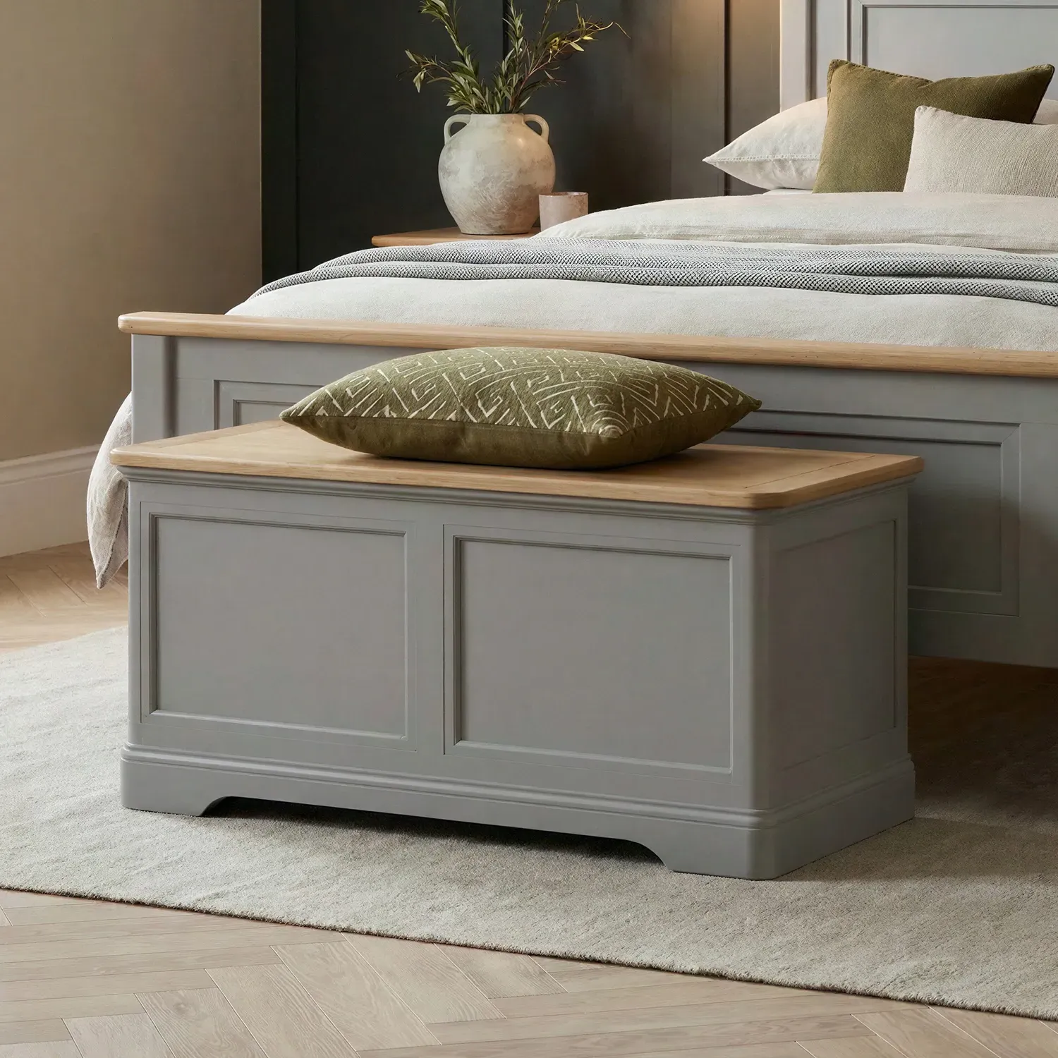 Felton Blanket Box - Grey, Oak product