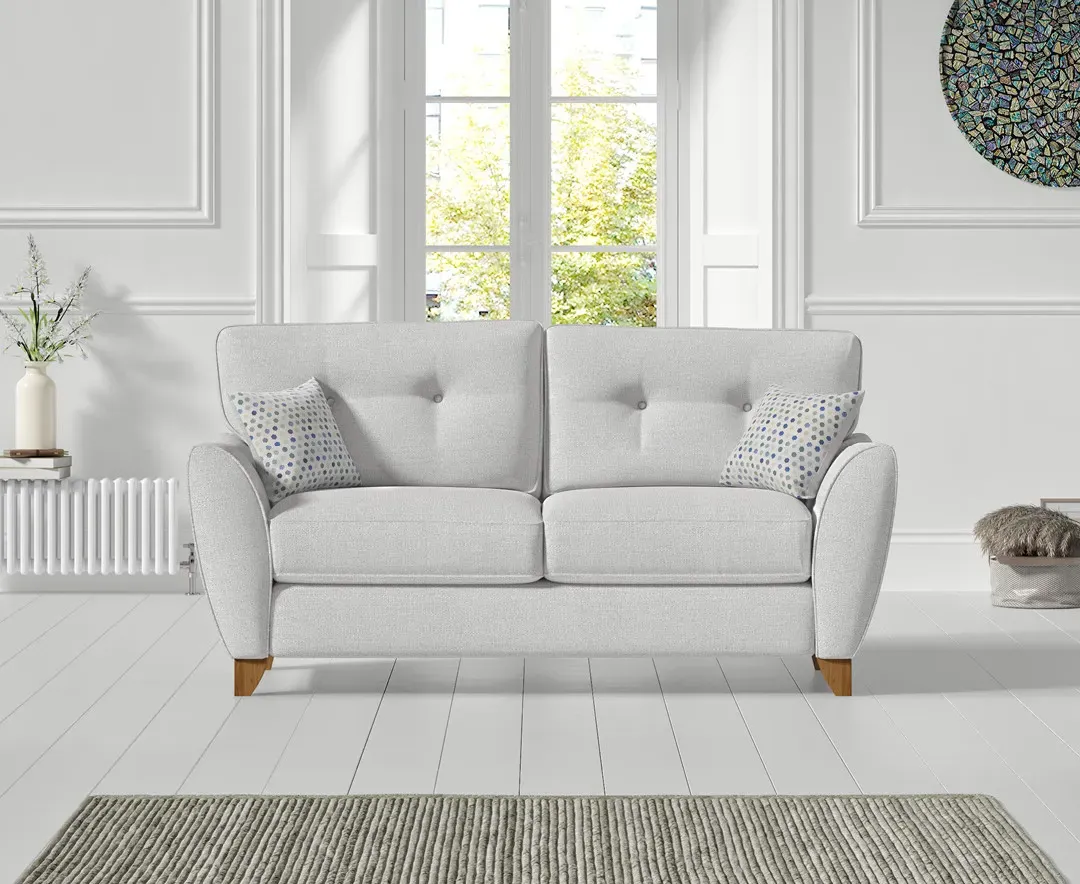Florin 2-Seater Sofa - Light Grey, Fabric product