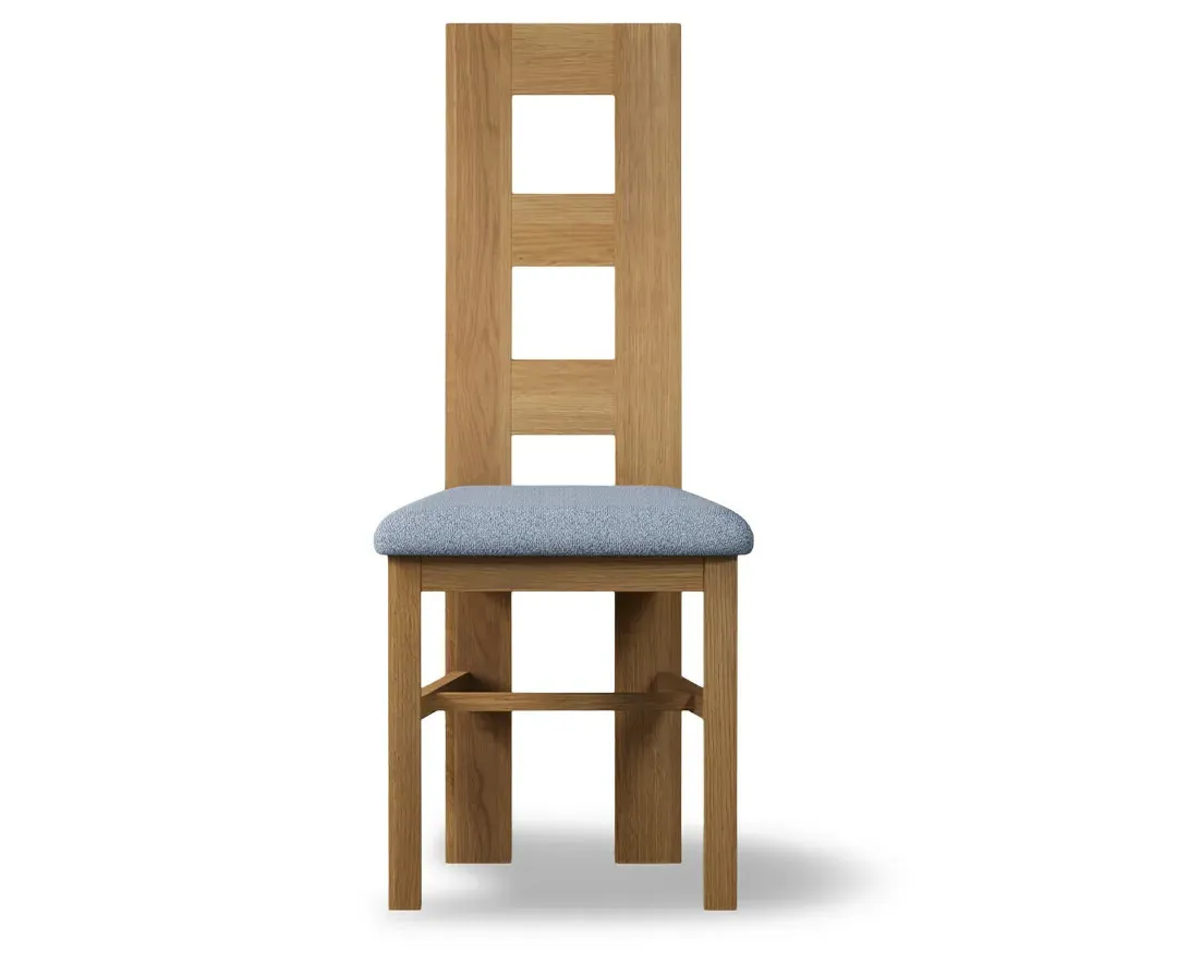 Flow Back Set of 2 Dining Chairs - Blue, Oak product