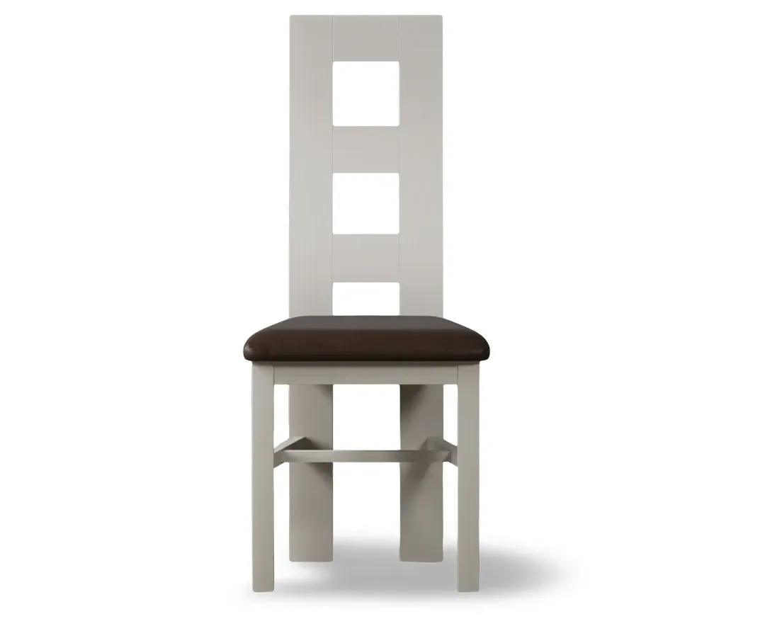 Flow Back Set of 2 Dining Chairs - Brown, Solid Wood product