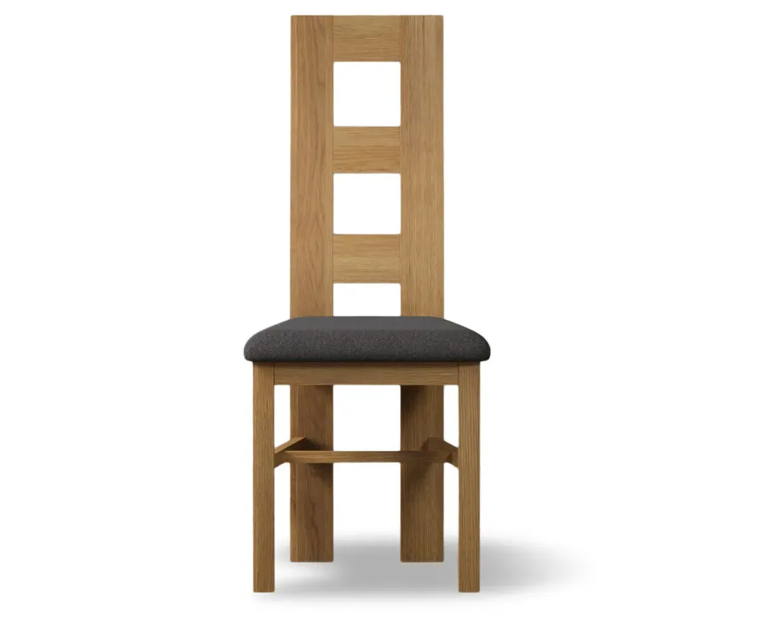 Flow Back Set of 2 Dining Chairs - Charcoal Grey, Fabric product