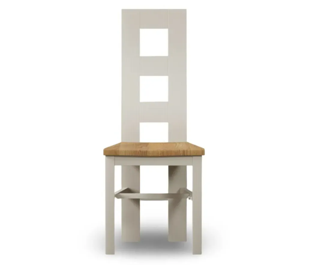 Flow Back Set of 2 Dining Chairs - White, Solid Wood product