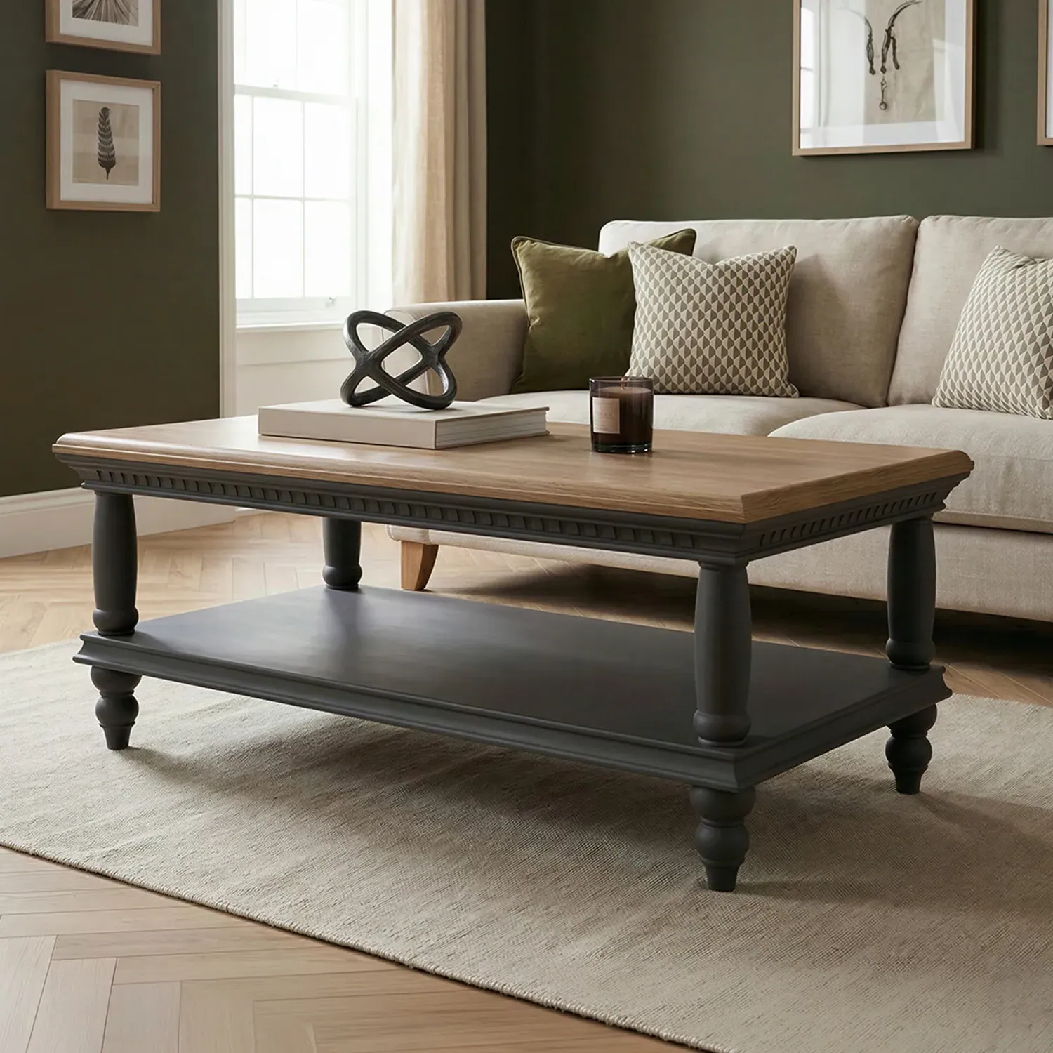 Francis Petite Coffee Table - Charcoal, Oak product