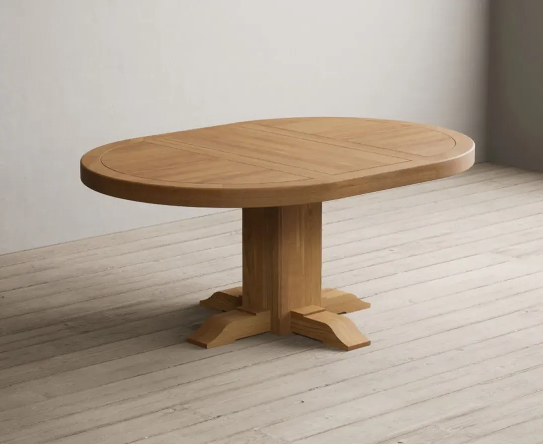 Helmsley Extendable Pedestal Dining Table - Oak product