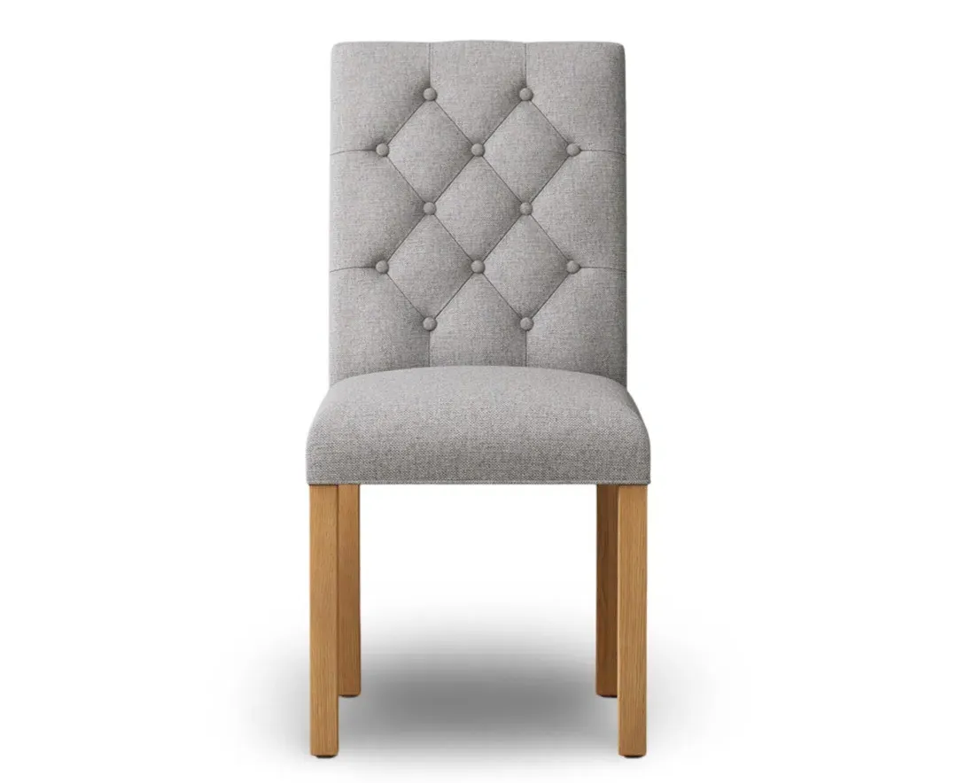 Isabella Set of 2 Dining Chairs - Grey, Fabric product