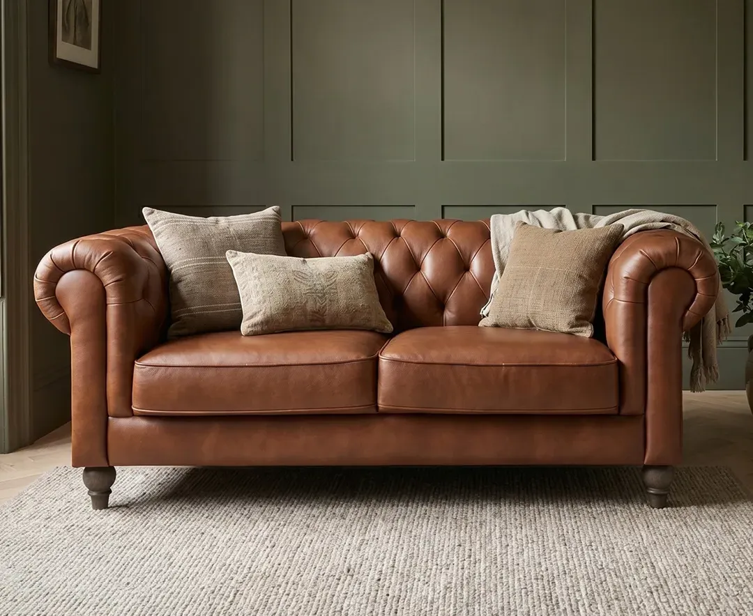Jameson 2-Seater Sofa - Chestnut, Leather product