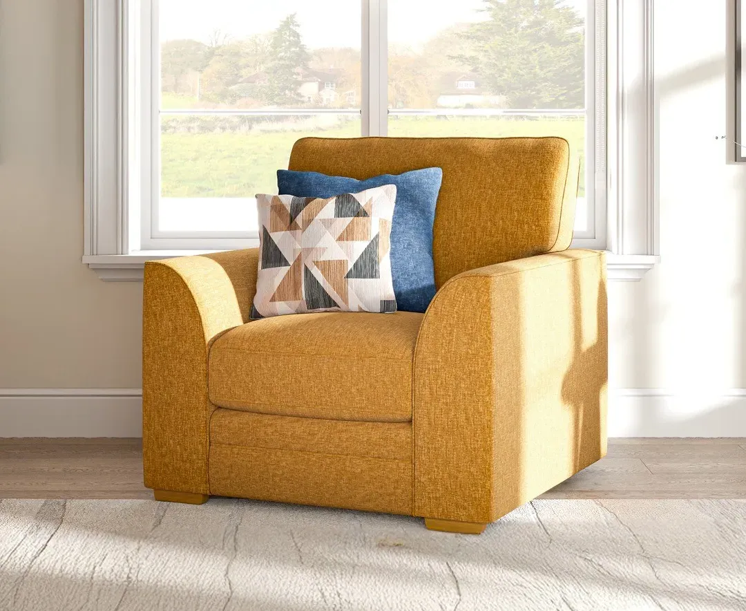 Jasper Armchair - Ochre, Chenille Fabric product