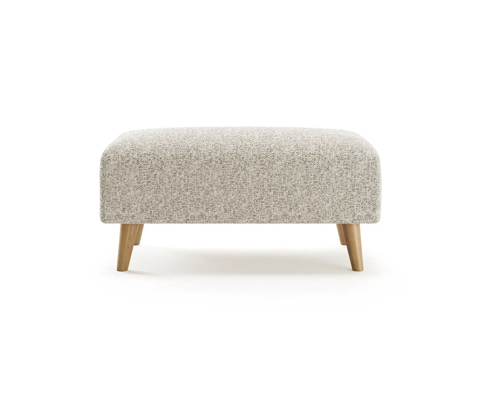 Jasper Footstool - Natural, Chenille Fabric product